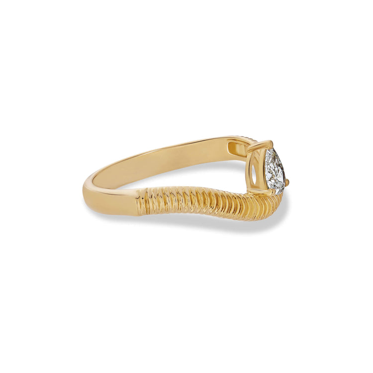 Stone and Strand 14K Yellow Gold The Joan Ring Side Image