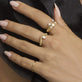 Image of 14K Yellow Gold The Joan Ring with Stone and Strand Rings