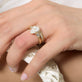 Image of 14K Yellow Gold Diamond Channel Ring with Stone and Strand Rings