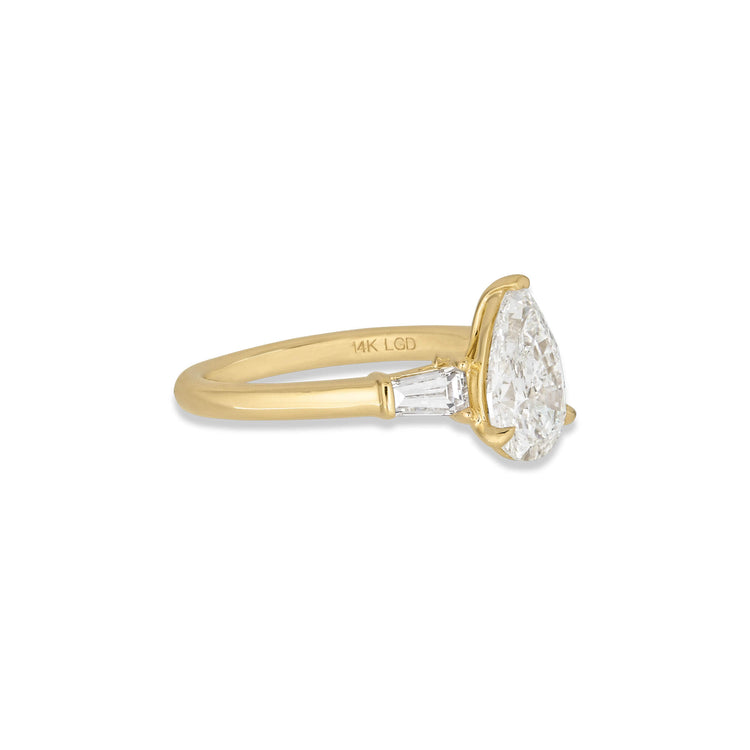 Stone and Strand 14K Yellow Gold The Lab-Created Daphne Ring Side Image