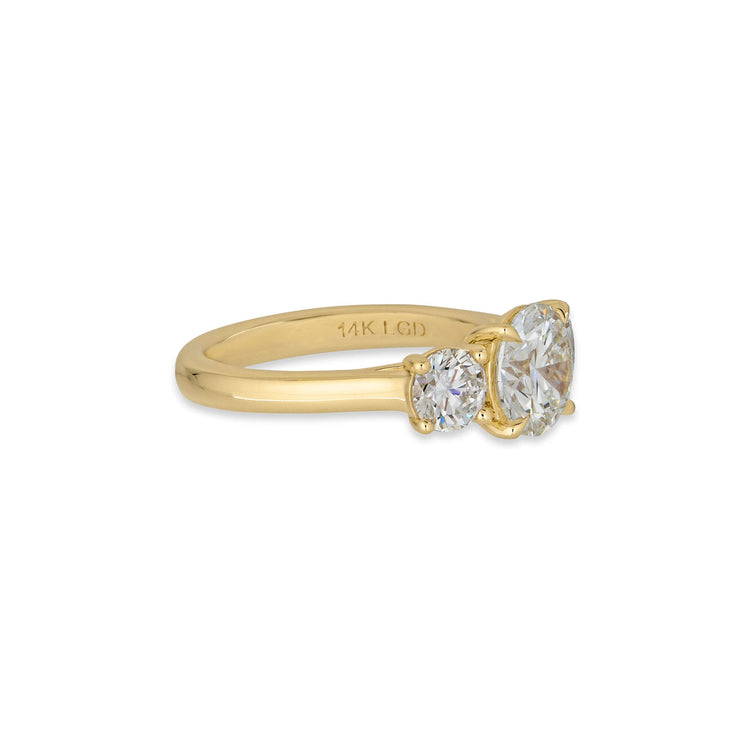 Stone and Strand 14K Yellow Gold The Lab-Created Selene Ring Side Image