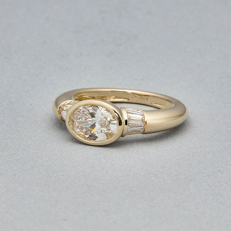 Stone and Strand 14K Yellow Gold The Lab-Created Thalia Ring Editorial Image