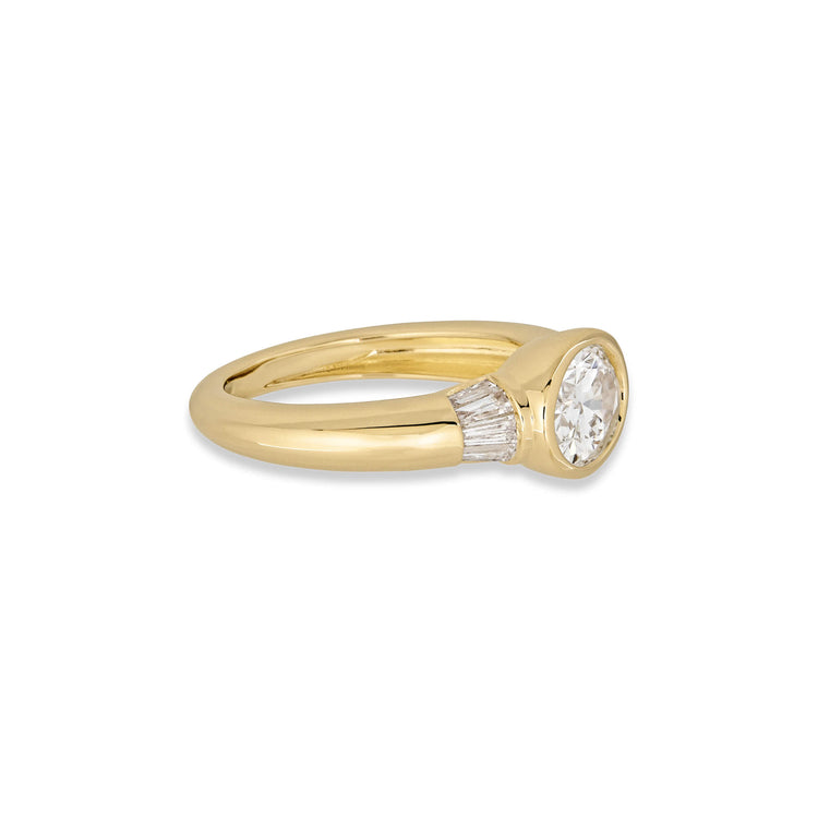 Stone and Strand 14K Yellow Gold The Lab-Created Thalia Ring Side Image