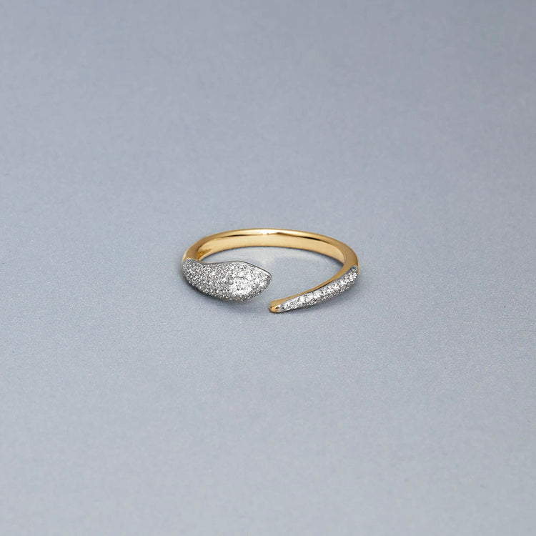 Stone and Strand 14K Yellow Gold The Pave Diana Diamond Ring Editorial Image