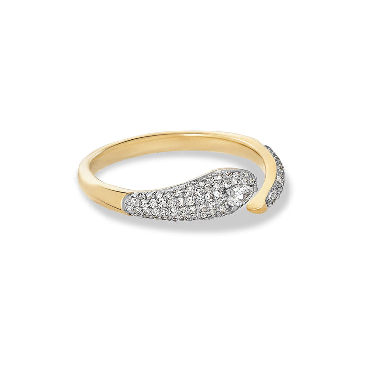 Stone and Strand 14K Yellow Gold The Pave Diana Diamond Ring Side Image