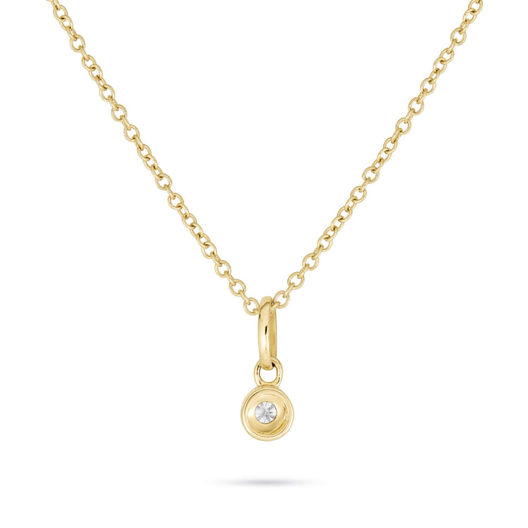 Stone and Strand 10K Yellow Gold The Shadow Drop Diamond Choker Rear Image