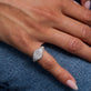 Image of Sterling Silver The Standard LAB-Created Diamond Signet on Models Hand