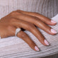 Image of Sterling Silver The Standard LAB-Created Diamond Signet on Models Hand
