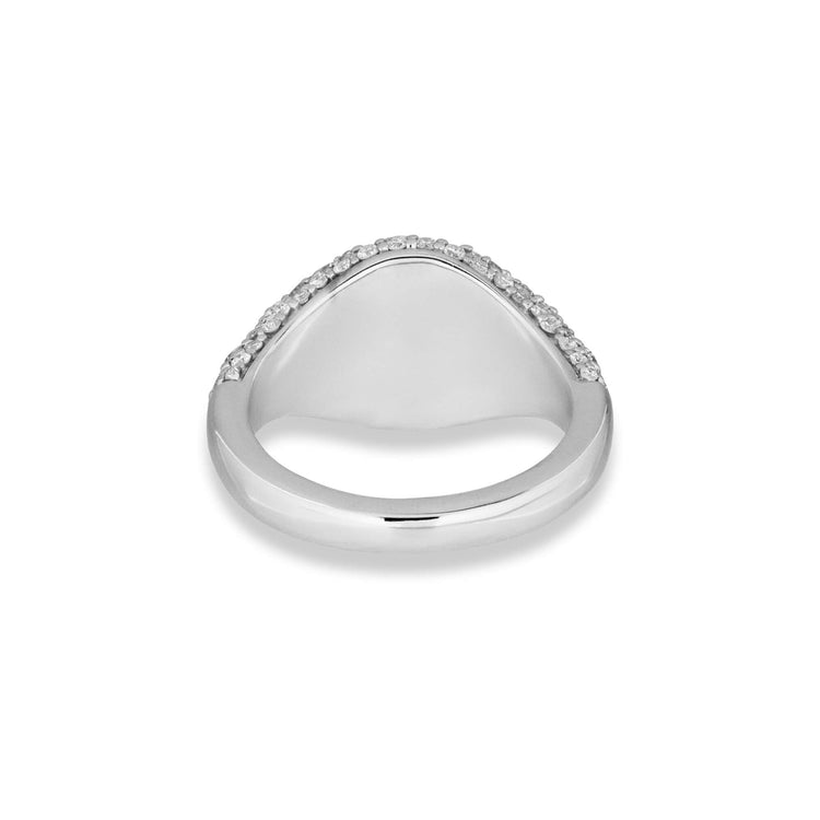 Stone and Strand Sterling Silver The Standard LAB-Created DIamond Signet Rear Image