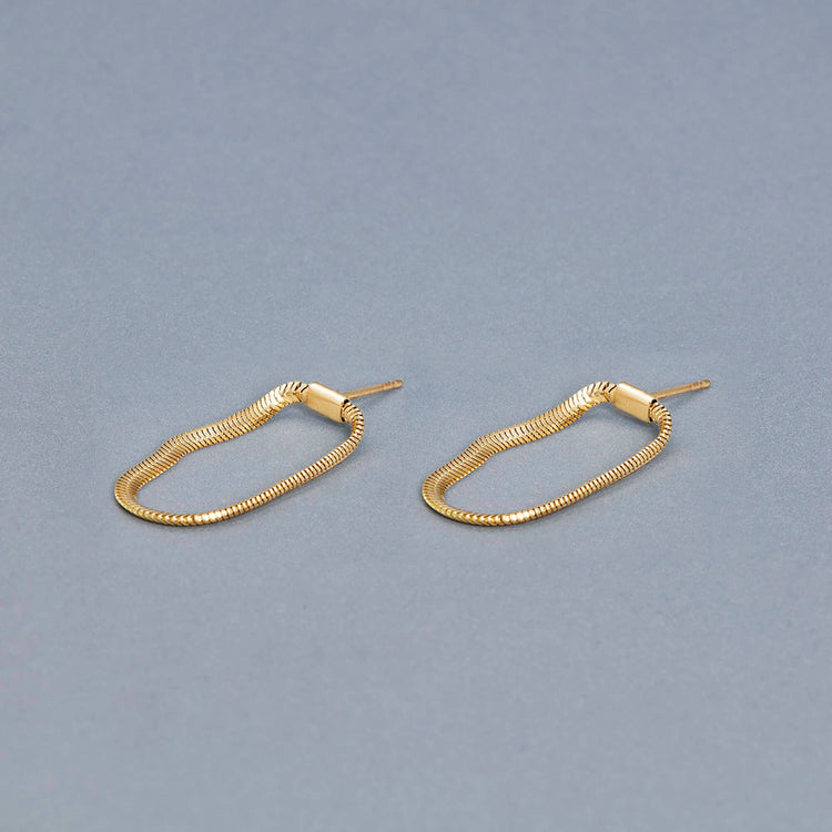 Stone and Strand 14K Yellow Gold The Tina Earrings Editorial Image