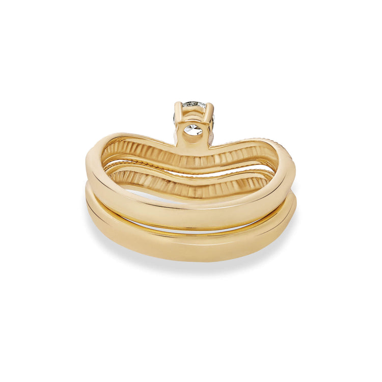 Stone and Strand 14K Yellow Gold The Tina Diamond Ring Set Rear Image