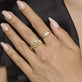 Image of 14K Yellow Gold The Tina Ring with Stone and Strand Rings
