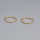 Stone and Strand 14K Yellow Gold Thin Gold Hoops 15mm Editorial Image