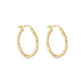 Stone and Strand 14K Yellow Gold Thin Gold Hoops 15mm Side Image