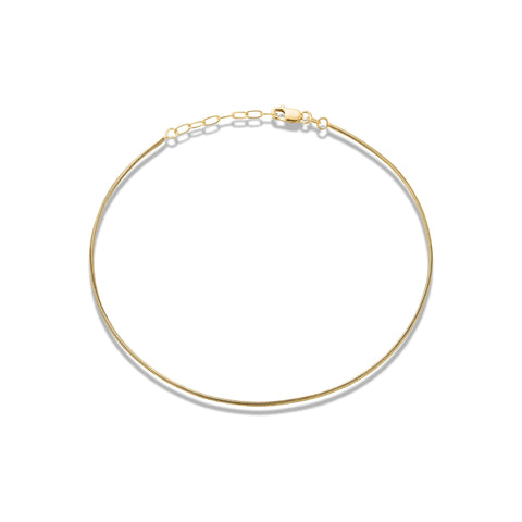 Stone and Strand 10K Yellow Gold Thin Snake Bracelet Front Image