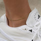 Image of 10K Yellow Gold Thin Snake Anklet on Models Ankle