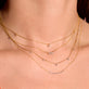 White Gold Three Diamond Choker Necklace
