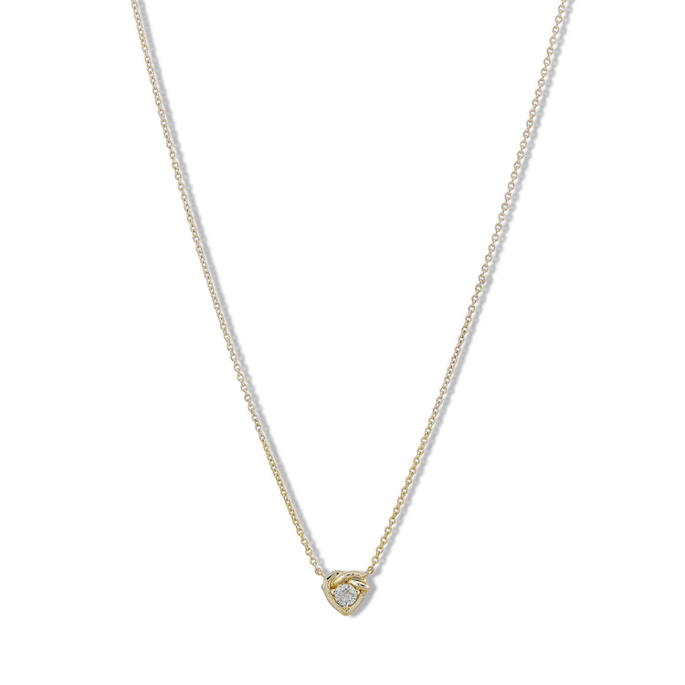 Stone and Strand 10K Yellow Gold Tie The Knot Diamond Necklace Front Image