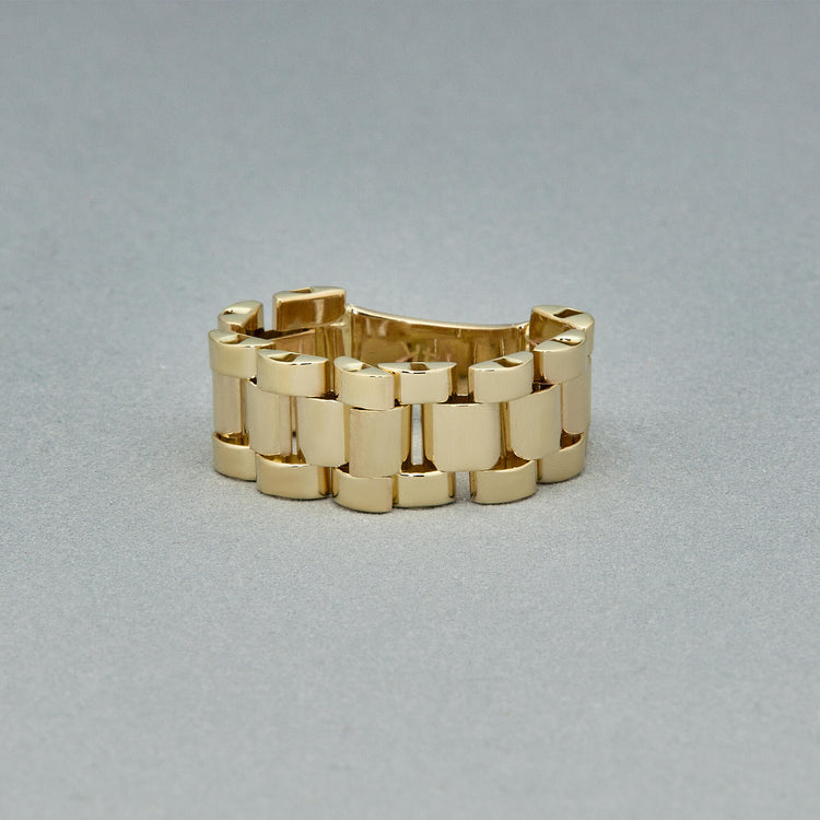 Stone and Strand 14K Yellow Gold Timepiece Ring Editorial Image