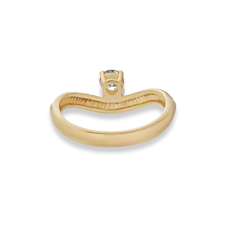 Stone and Strand 14K Yellow Gold Tina Solitaire Ring Rear Image