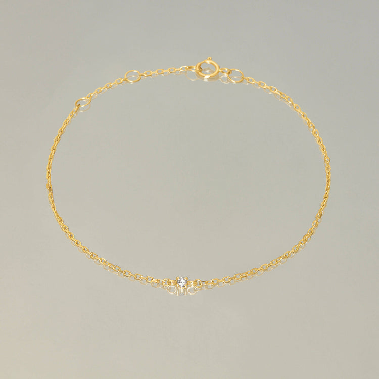 Stone and Strand 14K Yellow Gold Meaningful Diamonds Bracelet Editorial Image