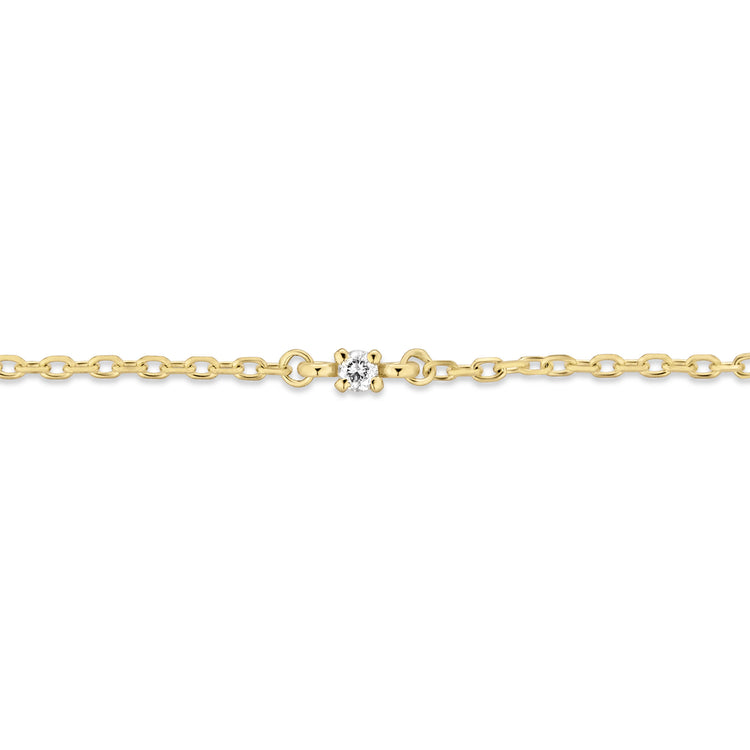 Stone and Strand 14K Yellow Gold Meaningful Diamonds Bracelet Close Up Image