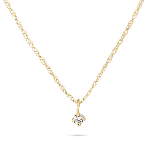 Stone and Strand 14K Yellow Gold Tiny Diamond Choker Close Up Image