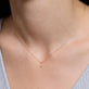 Image of 14K Yellow Gold Tiny Diamond Choker on Models Neck