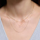 Image of 14K Yellow Gold Tiny Diamond Choker with Stone and Strand Necklaces