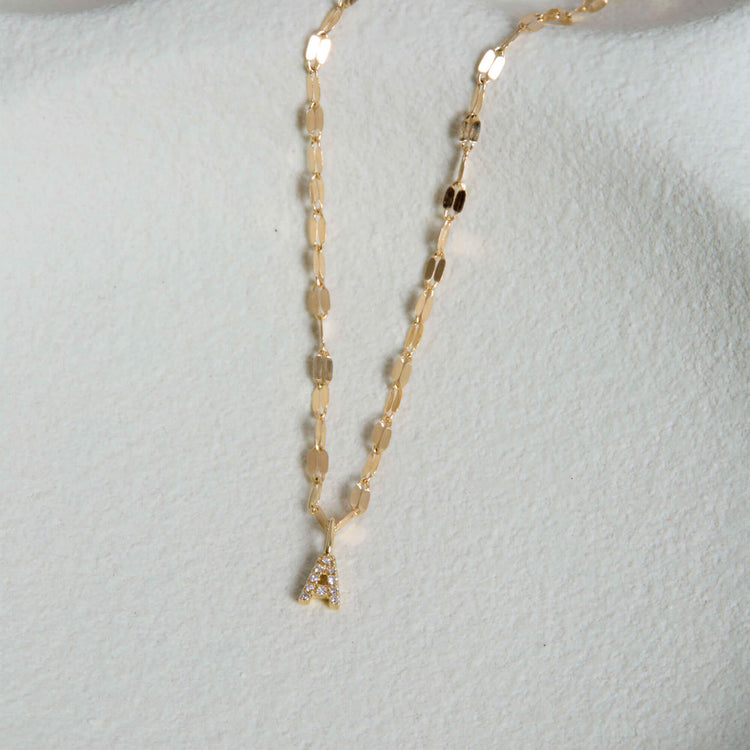 Still life image of Tiny Diamond Initial Sparkle Choker