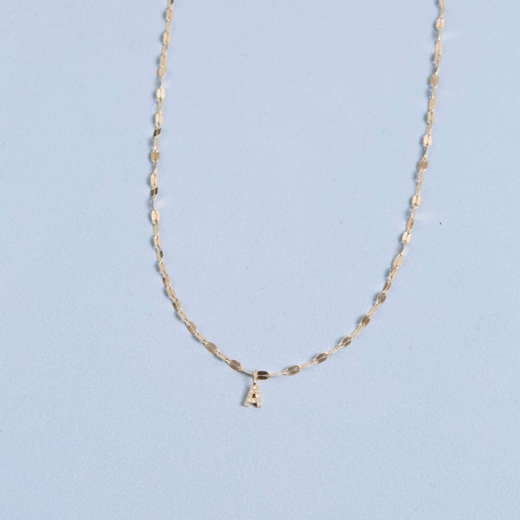 Still life image of Tiny Diamond Initial Sparkle Choker