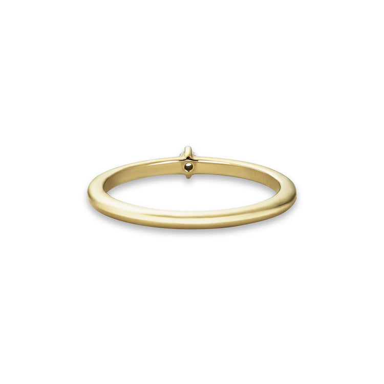Stone and Strand 14K Yellow Gold Tiny Diamond Ring Rear Image