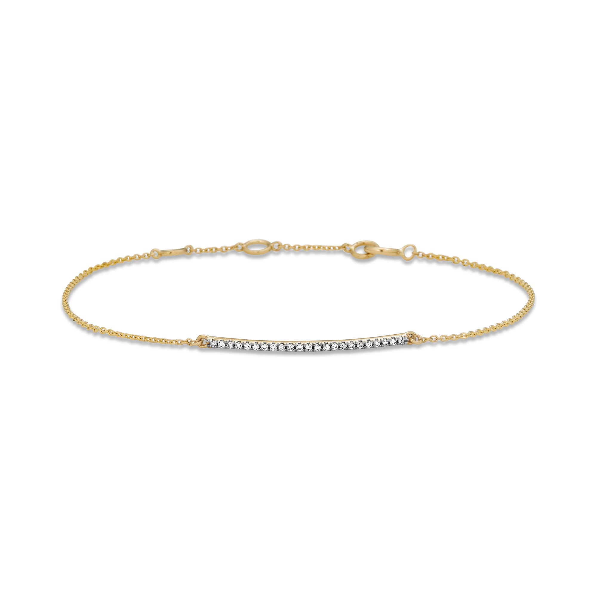 Teeny Pave Diamond Bar Bracelet