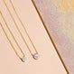 Tiny Round Diamond Disc Necklace