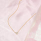 Tiny Round Diamond Disc Necklace