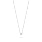White Gold Tiny Round Diamond Disc Necklace