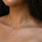 Tiny Round Diamond Disc Necklace
