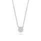 White Gold Tiny Round Diamond Disc Necklace