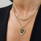 Image of 14K Yellow Gold Ttitleholder Edition Pave Charm with Stone and Strand Necklaces