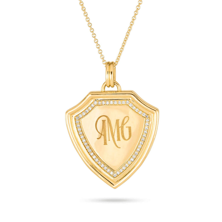 Stone and Strand 14K Yellow Gold Titleholder Edition Pave Necklace Front Image