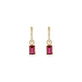 Stone and Strand 14K Yellow Gold Tourmaline Diamond Huggies Front Image