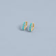 Stone and Strand 14K Yellow Gold Turquoise Huggies Editorial Image