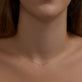 Image of 14K Yellow Gold Teeny Twinkle LAB-Created Diamond Choker on Models Neck