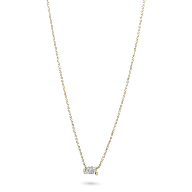 Stone and Strand 10K Yellow Gold Twinkling Twine Pave Chained Choker Front Image