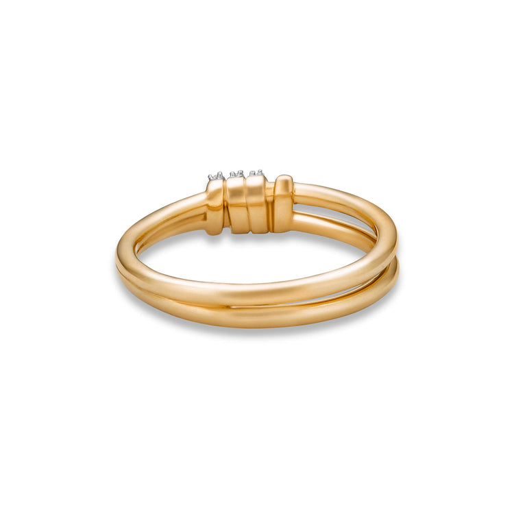 Stone and Strand 10K Yellow Gold Twinkling Twine Pav√© Duo Ring Rear Image