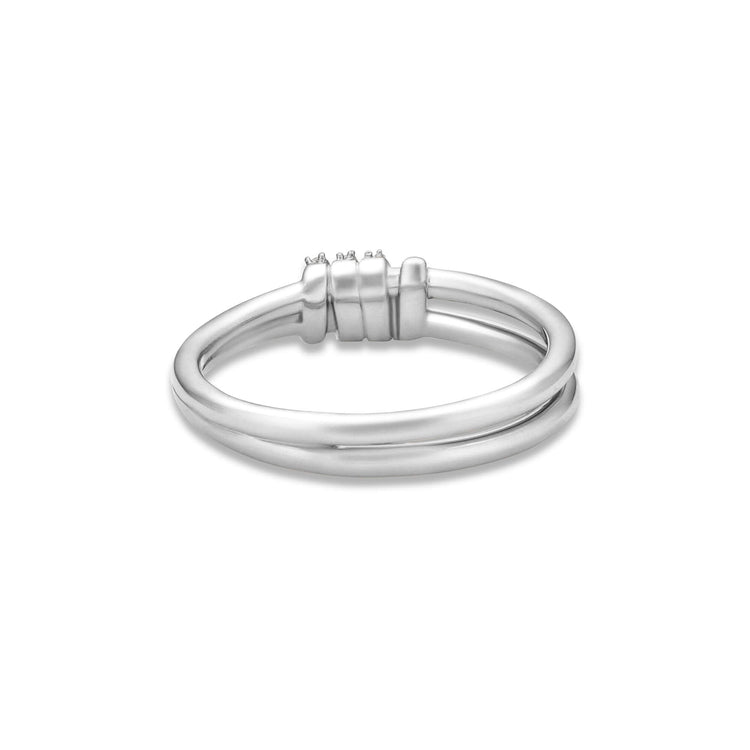 Stone and Strand 10K White Gold Twinkling Twine Pav√© Duo Ring Rear Image