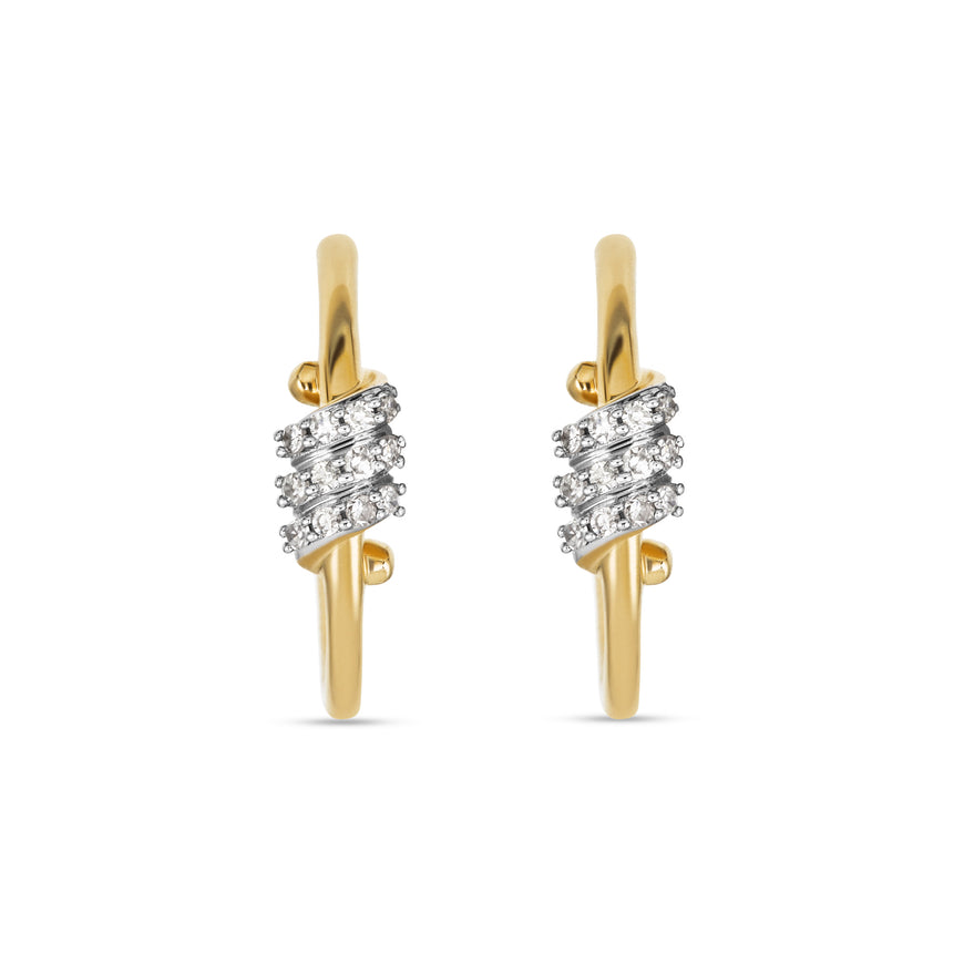 Twinkling Twine Pavé Hoops STONE AND STRAND