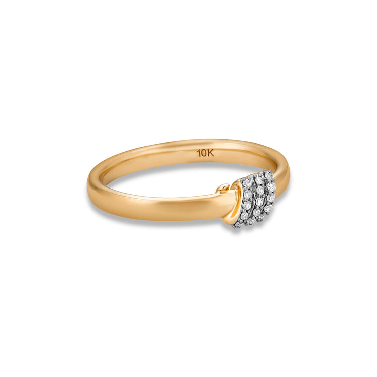 Stone and Strand 10K Yellow Gold Twinkling Twine Pav√© Ring Side Image