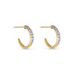 Stone and Strand 10K Yellow Gold Twist Pave and Gold Hoops Side Image