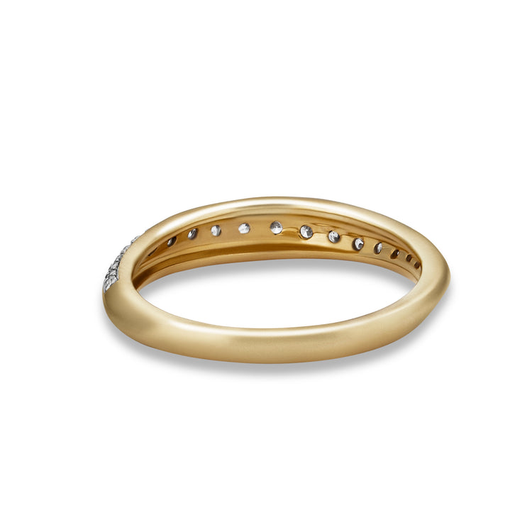 Stone and Strand 10K Yellow Gold Twist Pave and Gold Band Rear Image